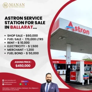 Astron service station for sale in Ballarat: A commercial property with a gas station available for purchase.