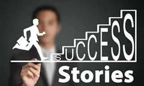 A person in a business suit holding a pen behind a digital graphic of a silhouetted figure